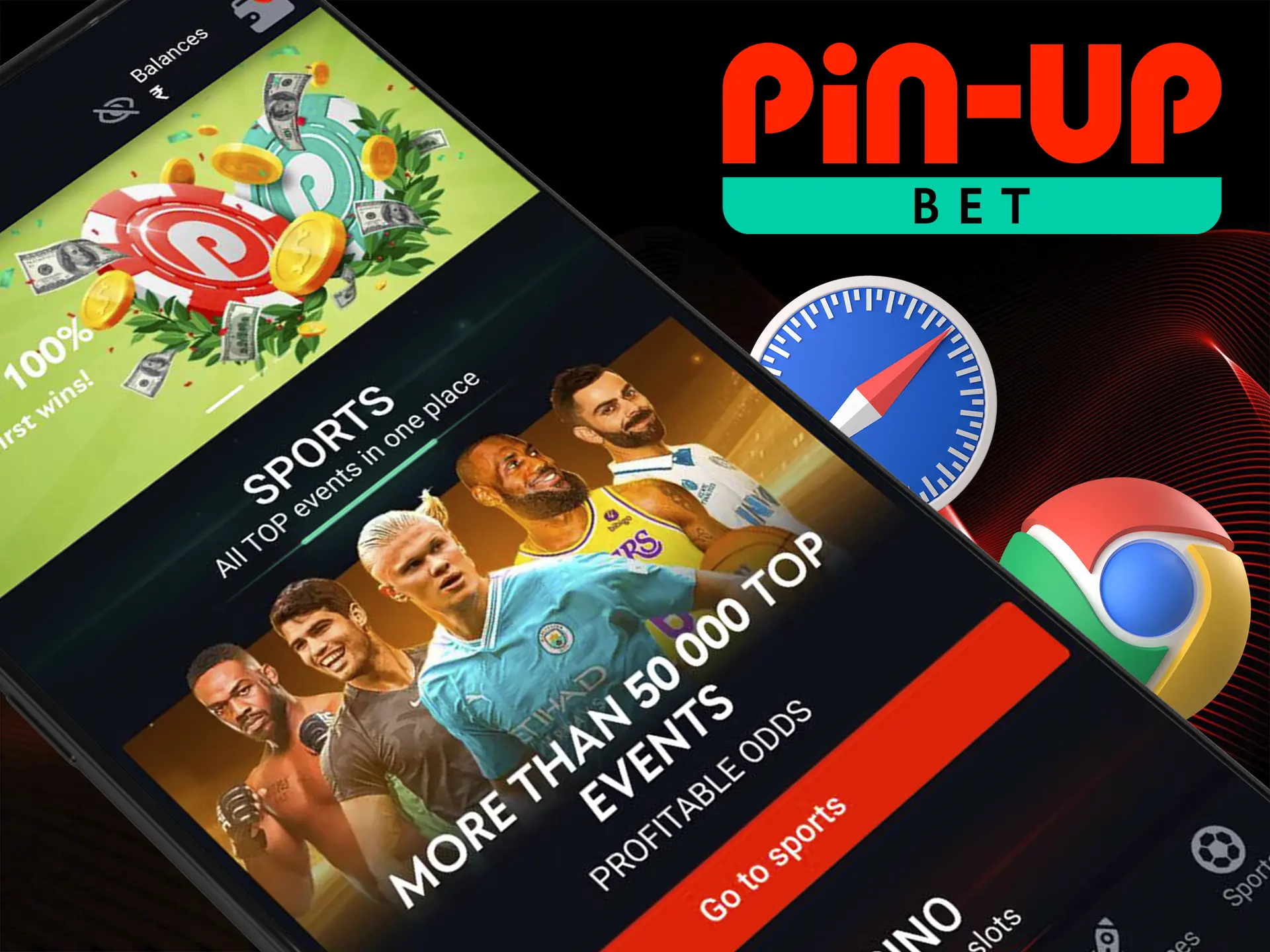 Удобная мобильная версия казино Pin Up
